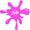 Logo, ein pinker Klex